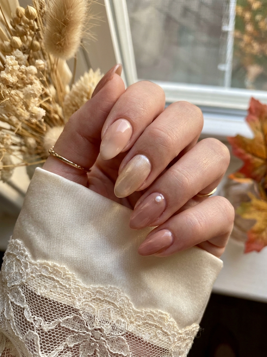 Elegant Fall Wedding Nails als Fall Wedding Nails Inspiration 2026
